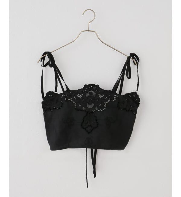 IENA LA BOUCLE「HERITER エリテ cutwork parts busitier H0-00-3085」|シャツ・ブラウス|ブラック