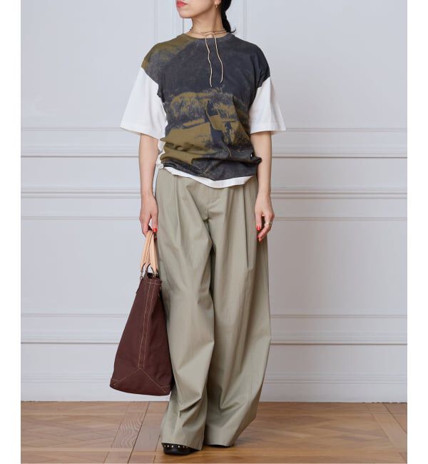 IENA LA BOUCLE「seya. セヤ PRINTED TSHIRT NK07122J19」|Tシャツ・カットソー|