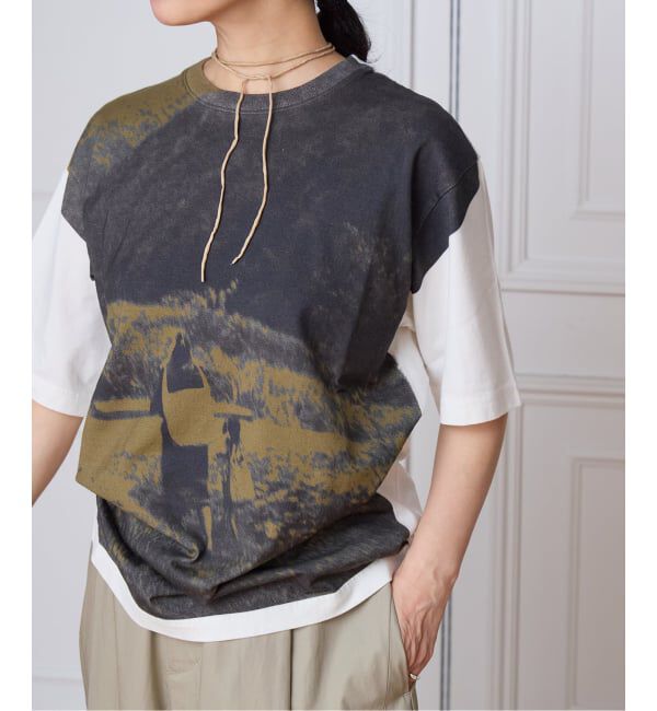IENA LA BOUCLE「seya. セヤ PRINTED TSHIRT NK07122J19」|Tシャツ・カットソー|