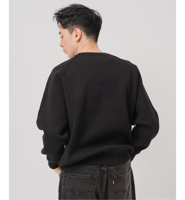 EDIFICE「PLATING ワッフル クルーネックニット」|ニット・セーター|