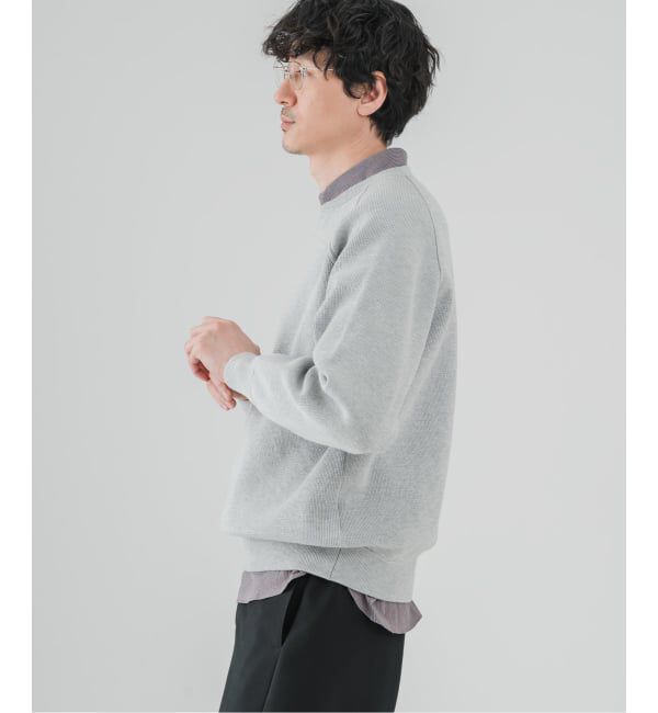 EDIFICE「PLATING ワッフル クルーネックニット」|ニット・セーター|