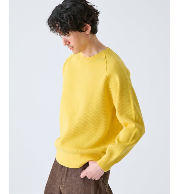 EDIFICE「PLATING ワッフル クルーネックニット」|ニット・セーター|