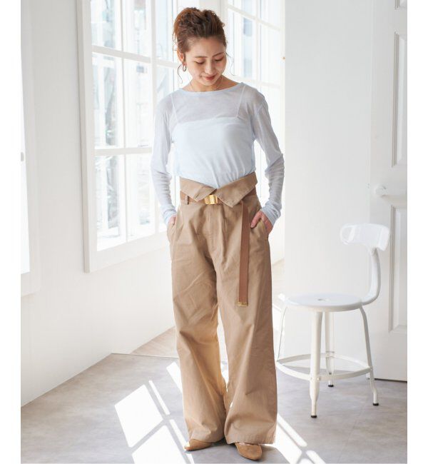 Spick and Span「《追加2》シアーボートネックプルオーバー」|Tシャツ・カットソー|