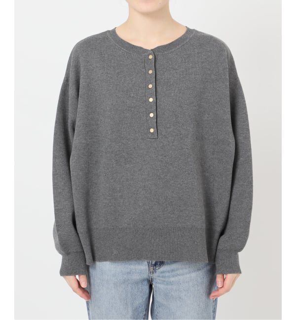 Spick and Span「《WEB限定 / 追加予約》メタルボタンヘンリーネックニット」|ニット・セーター|