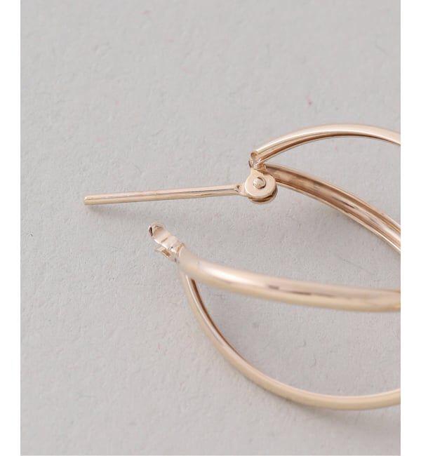 Lilas by Spick&Span「《予約》20mm2ラインカーブフープピアス K10（両耳）」|ピアス|