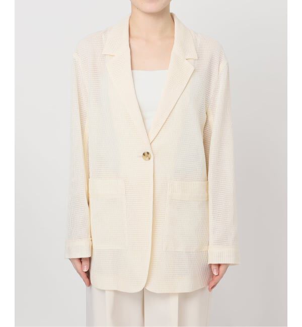 NOBLE「エアリーメッシュロングジャケット」|テーラードジャケット|