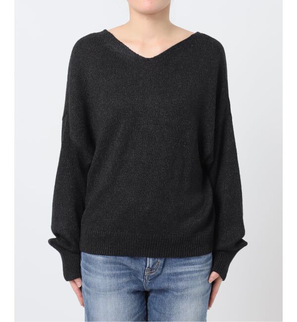 Spick and Span「レーヨンペーパーヤーンVネックプルオーバー」|ニット・セーター|