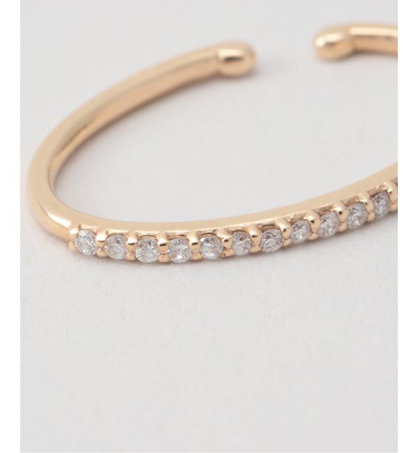 Lilas by Spick&Span「オーバルダイヤイヤーカフ K10（片耳）」|イヤーカフ|