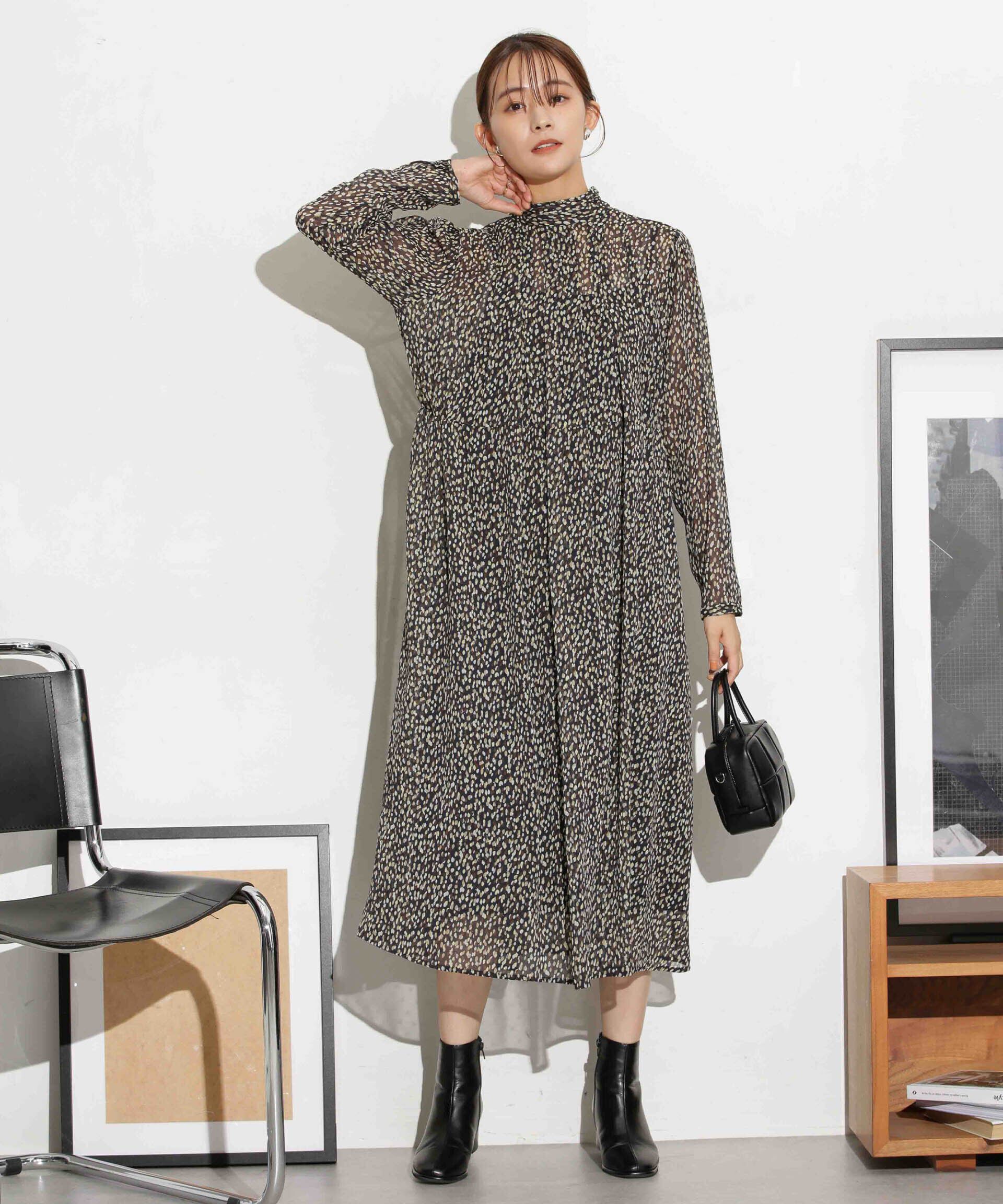 nano･universe「フィルムドットシフォンタックワンピース」|ワンピース|