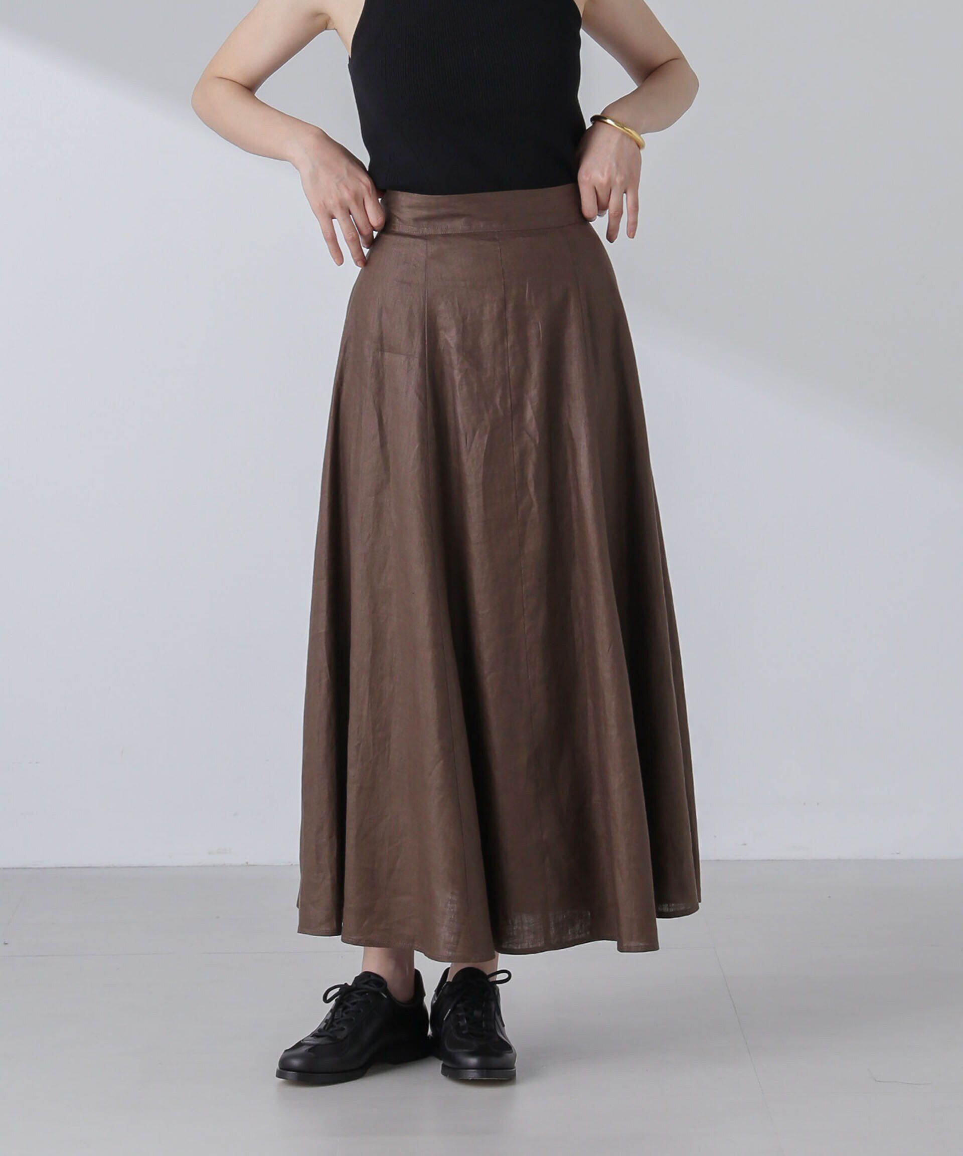 nano･universe「リネンフレアスカート(セットアップ可)」|スカート|