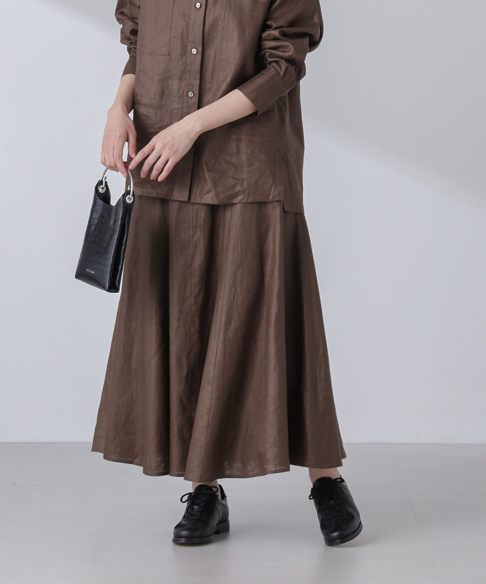 nano･universe「リネンフレアスカート(セットアップ可)」|スカート|