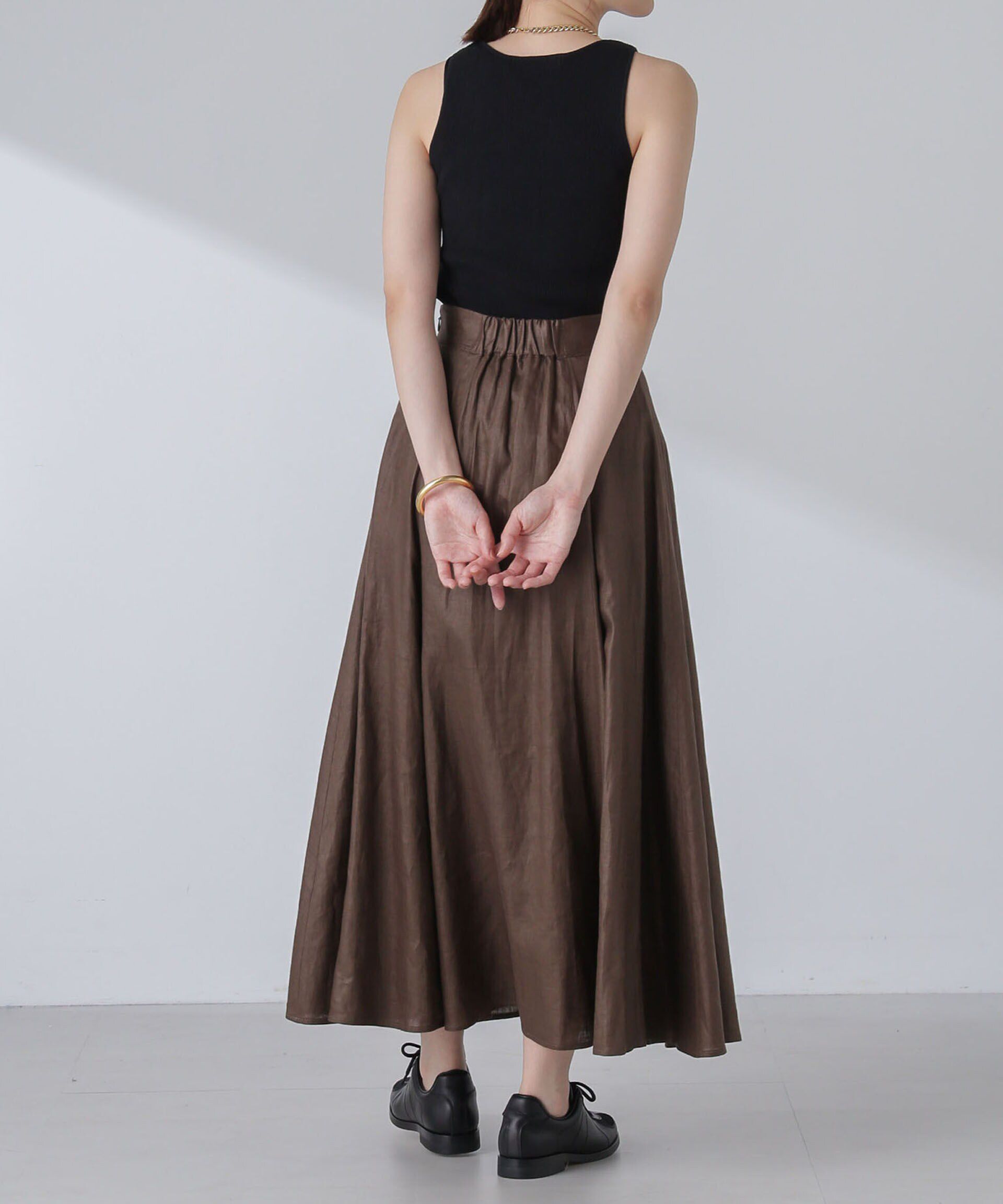 nano･universe「リネンフレアスカート(セットアップ可)」|スカート|