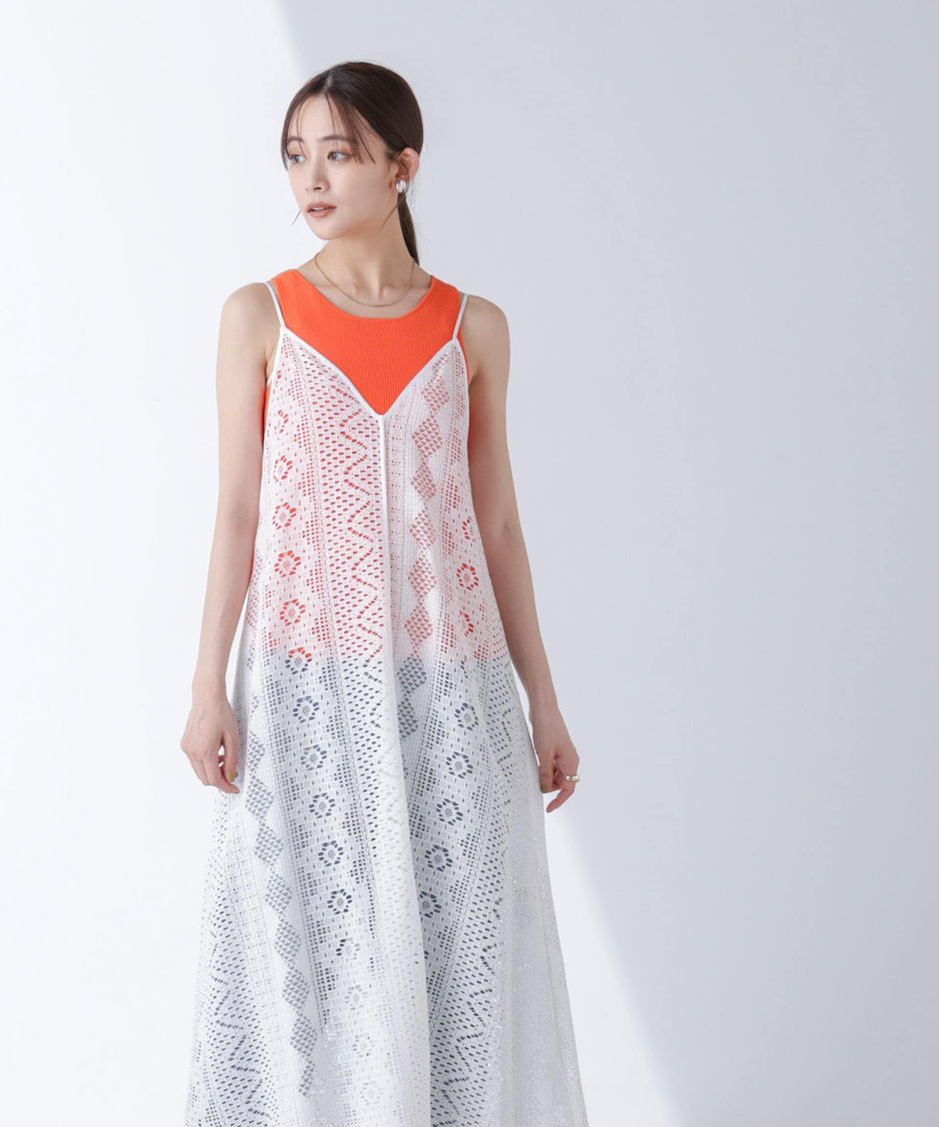 nano･universe「総レースキャミソールワンピース」|ワンピース|