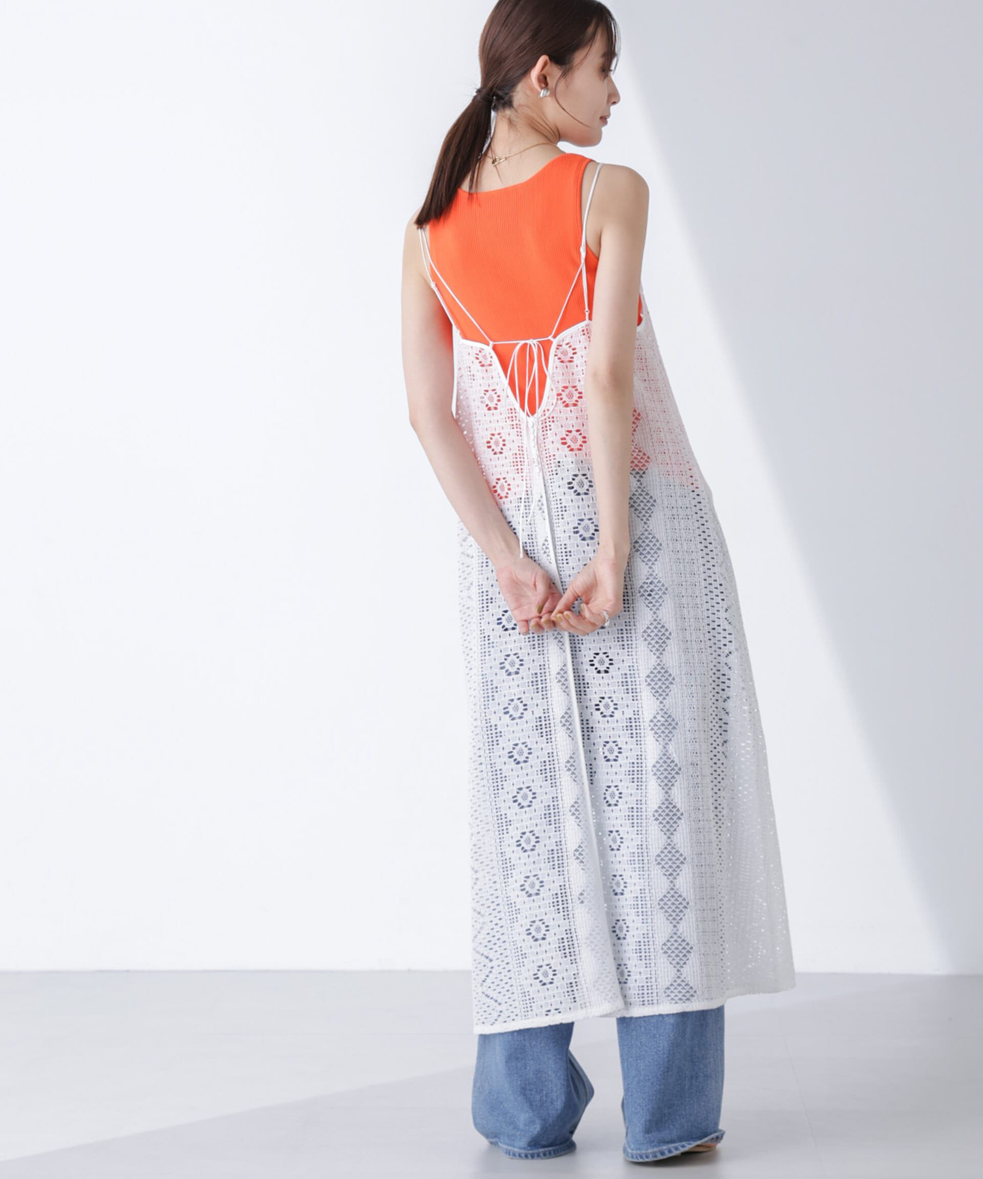 nano･universe「総レースキャミソールワンピース」|ワンピース|