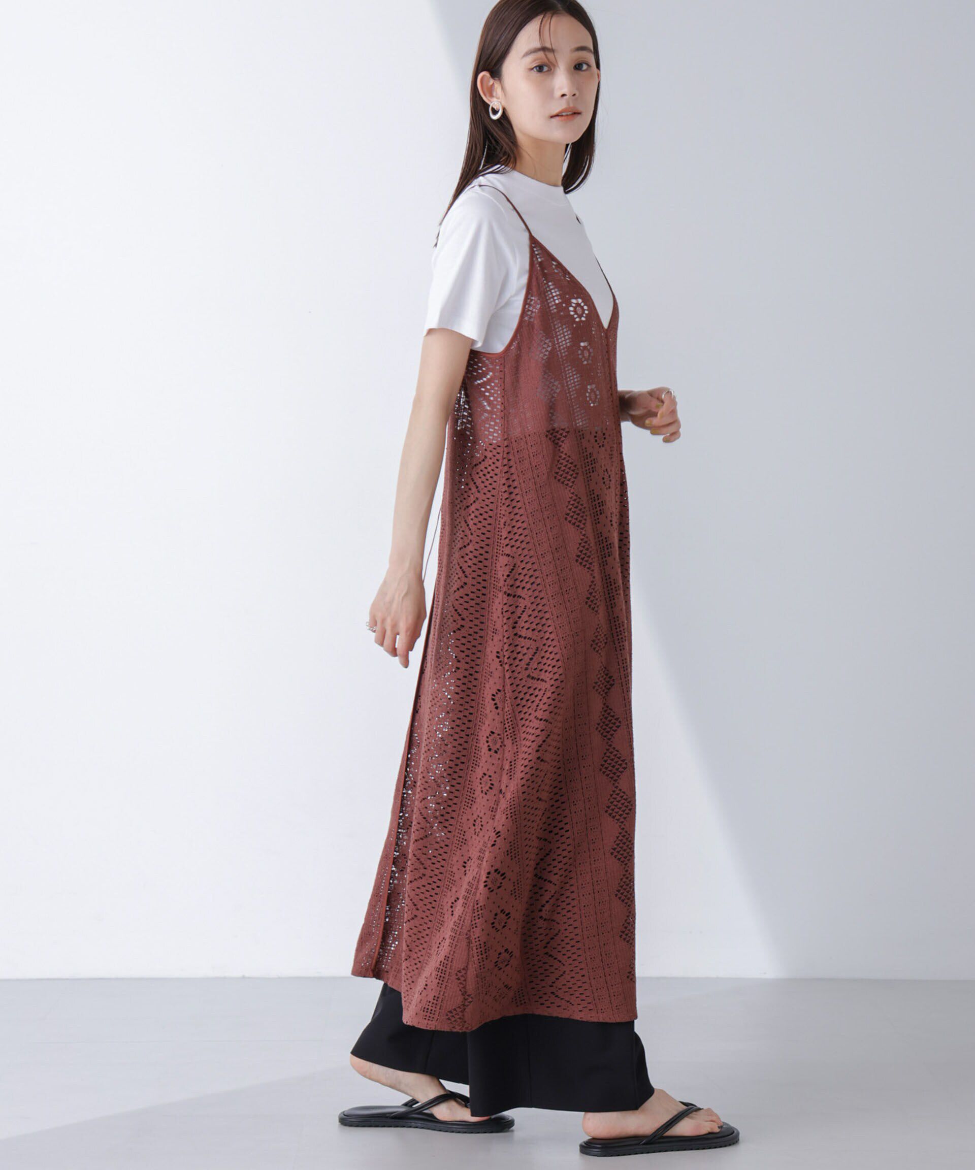 nano･universe「総レースキャミソールワンピース」|ワンピース|