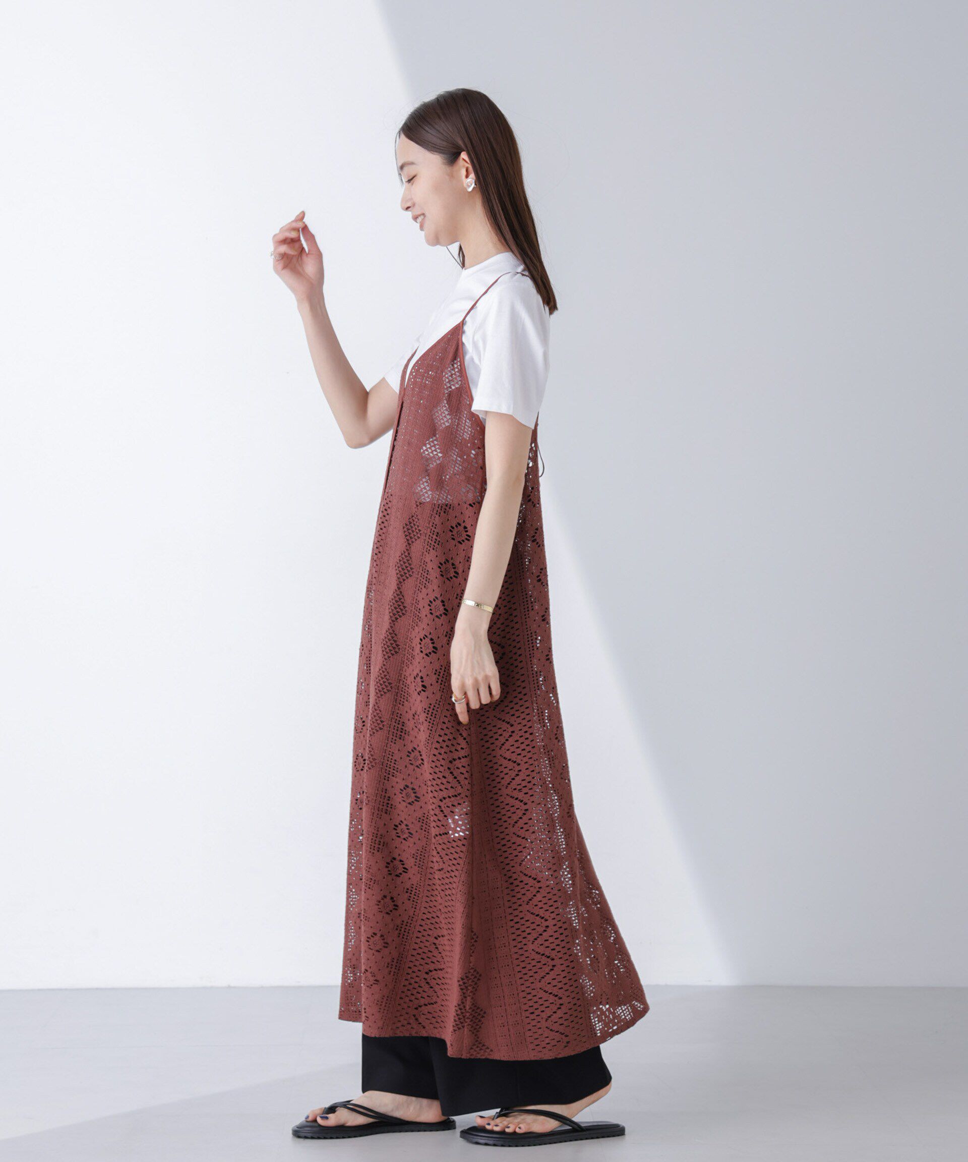 nano･universe「総レースキャミソールワンピース」|ワンピース|