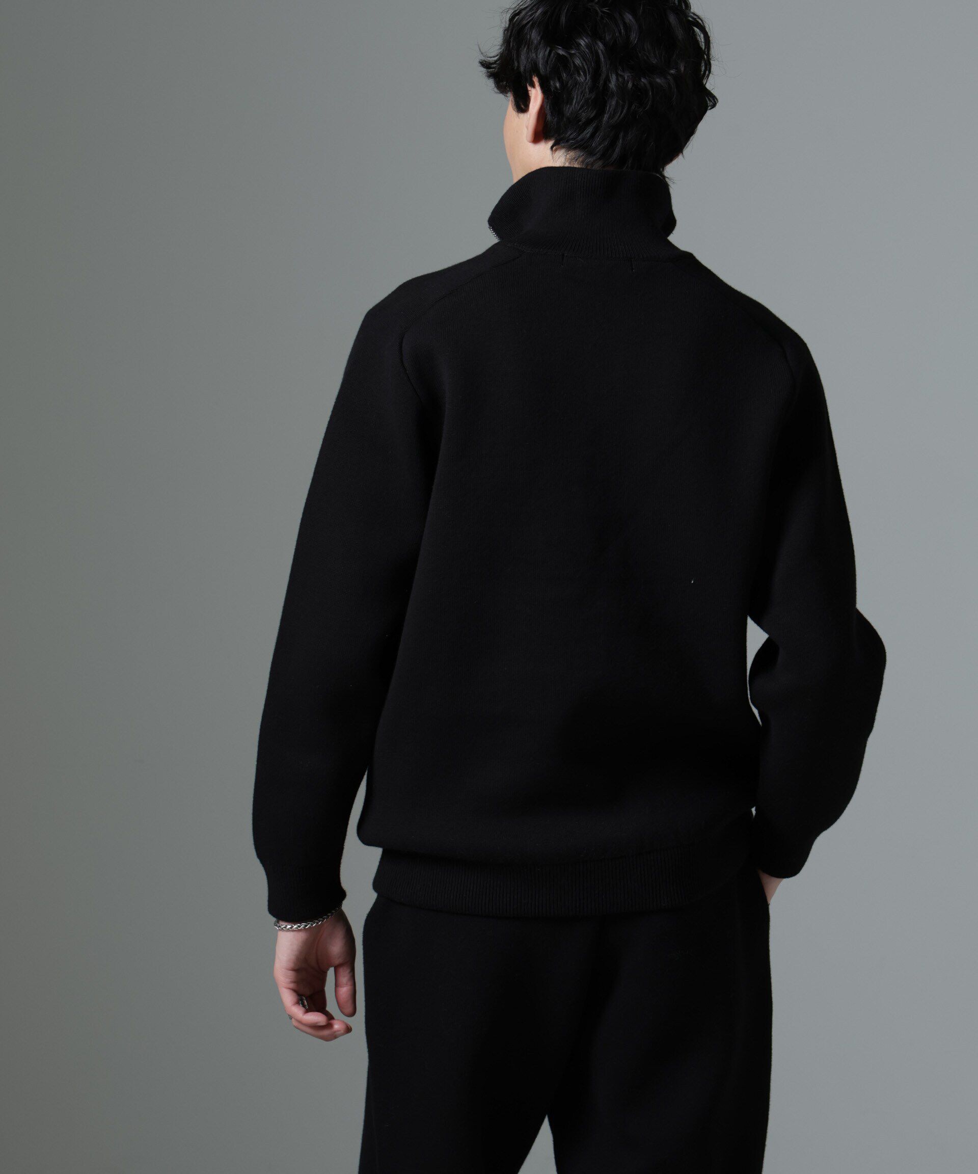 nano･universe「ハーフジップダブルニットハイネック」|ニット・セーター|