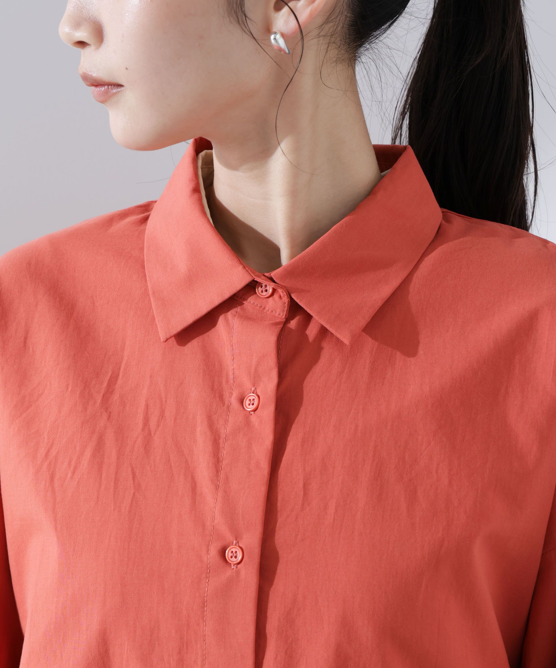 nano･universe「リボンスリーブシャツ」|シャツ・ブラウス|