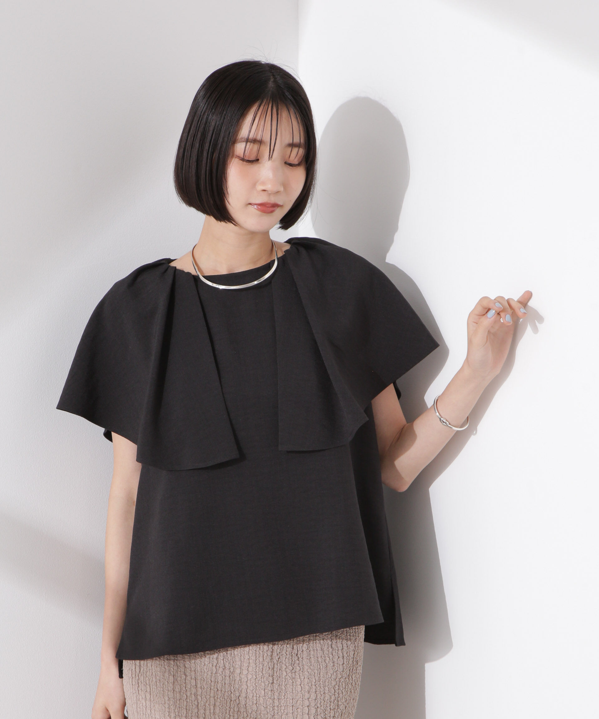 nano･universe「フレアスリーブデザインブラウス」|シャツ・ブラウス|