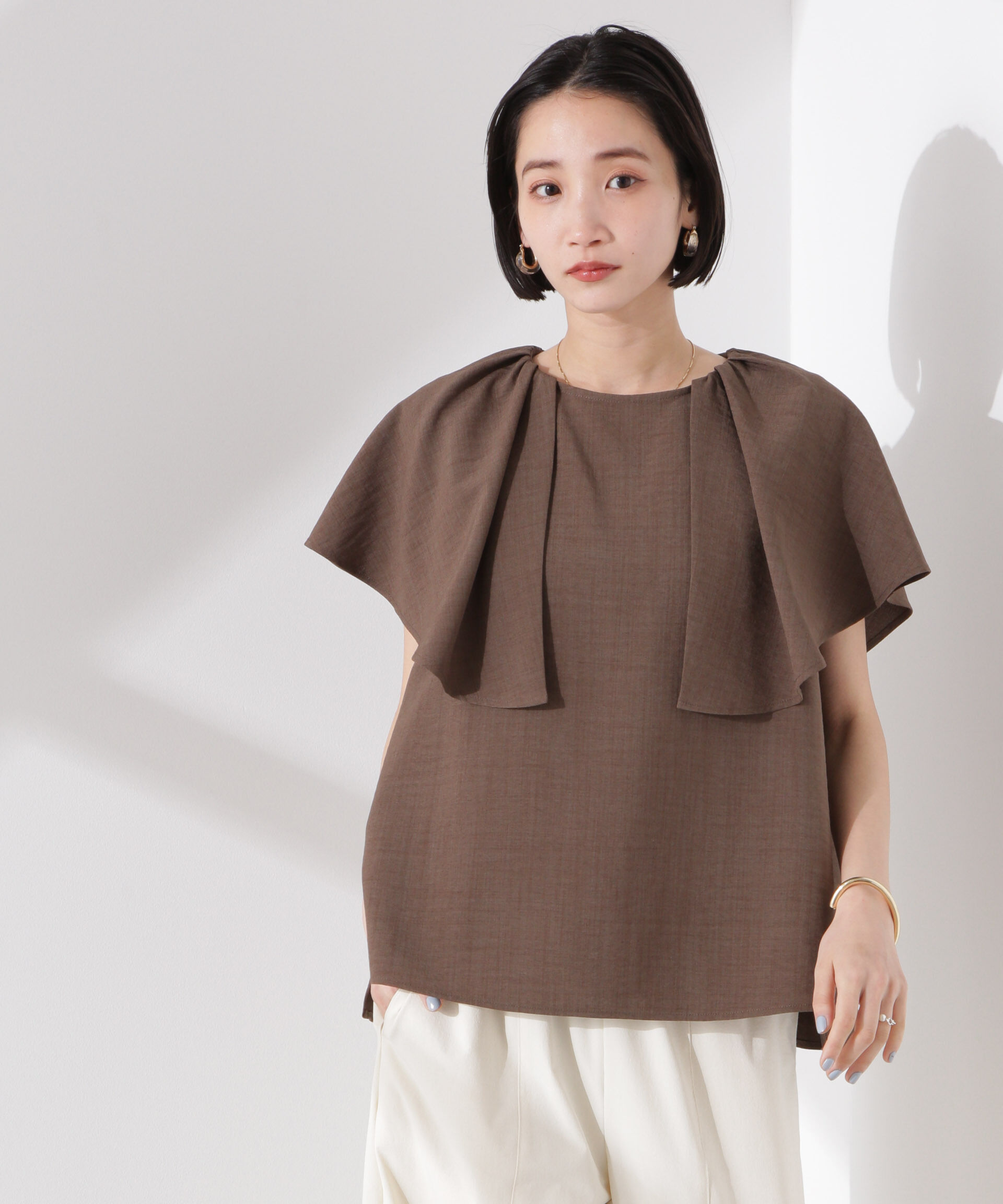 nano･universe「フレアスリーブデザインブラウス」|シャツ・ブラウス|