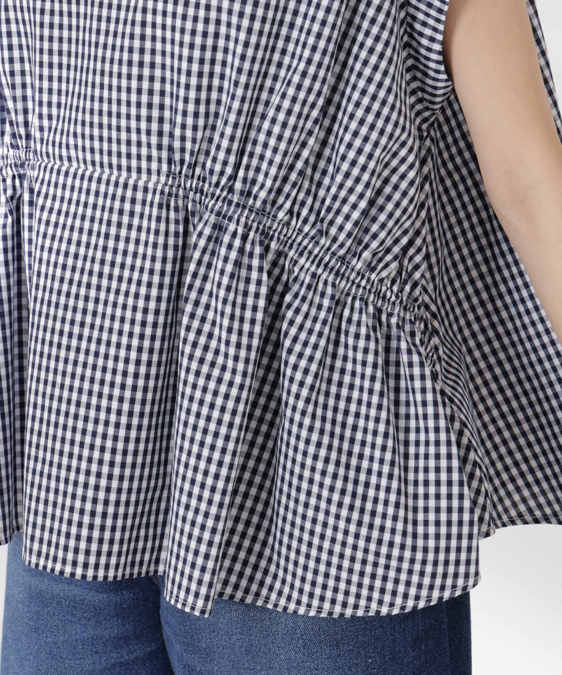 nano･universe「前後2wayギャザーデザインブラウス」|シャツ・ブラウス|