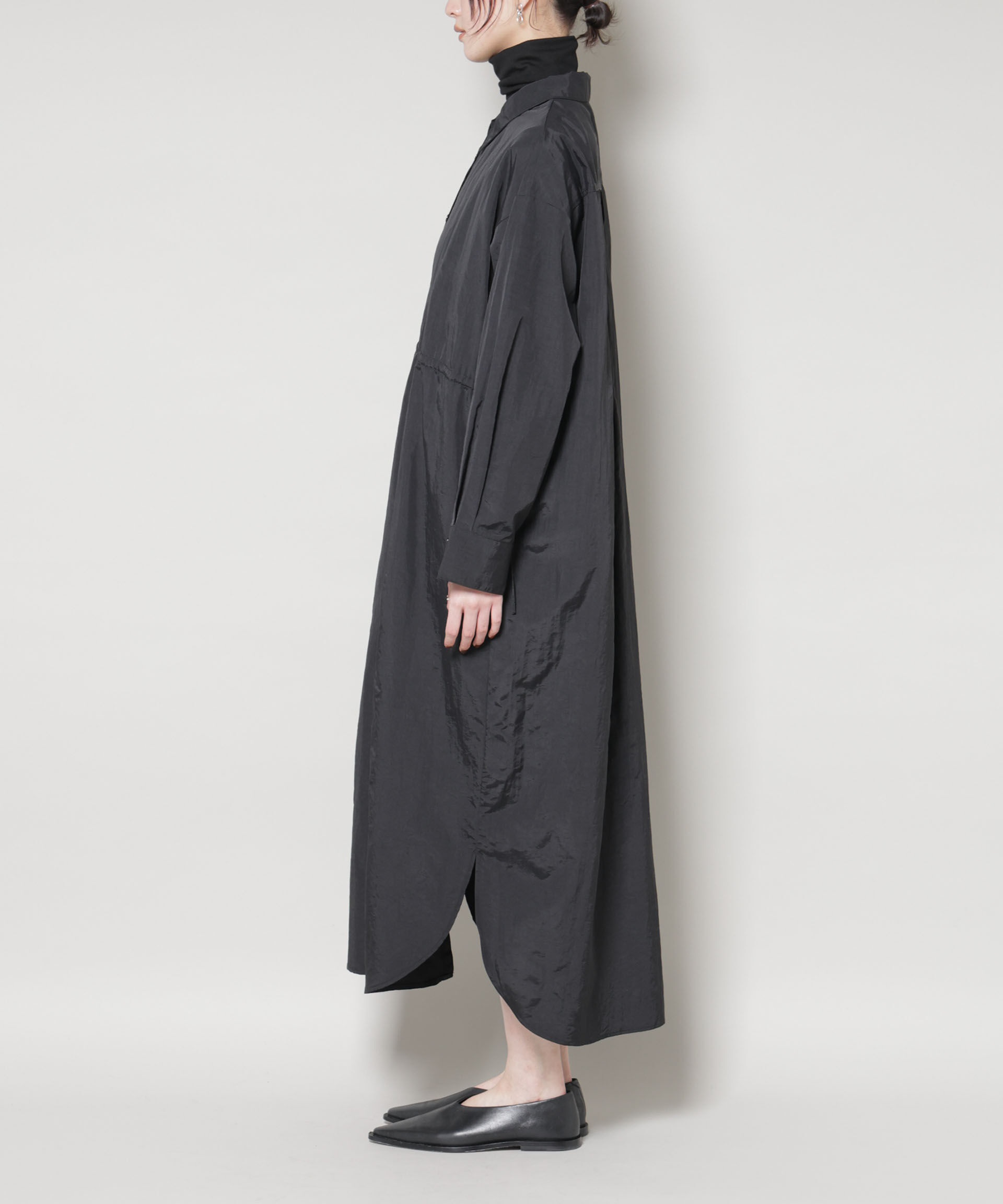 nano･universe「ナイロンタッサードロストシャツワンピース」|ワンピース|