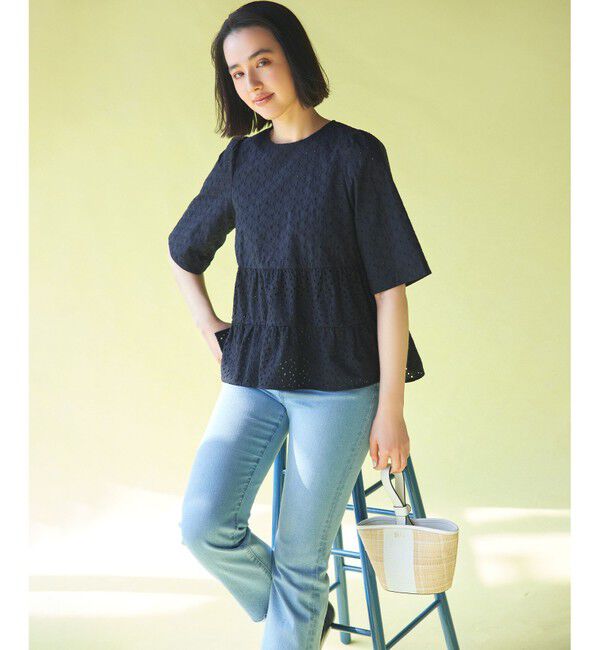 組曲「【新色追加】エンブロイダリーレースフリル ブラウス」|シャツ・ブラウス|