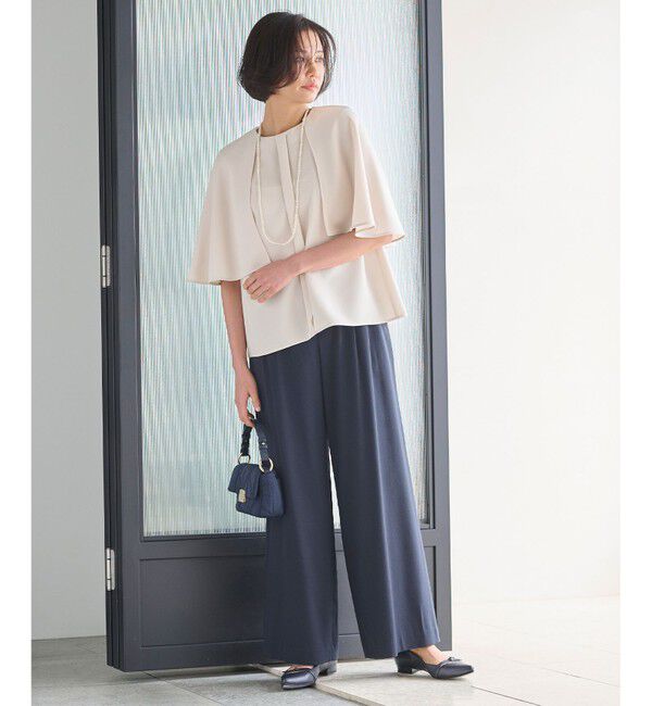 自由区「【洗える】バックサテンジョーゼット  ブラウス」|シャツ・ブラウス|