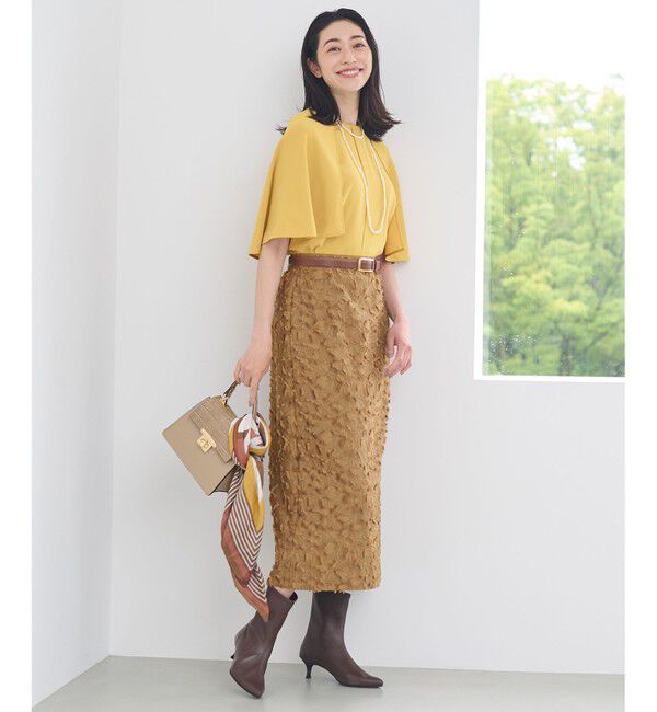 自由区「【洗える】バックサテンジョーゼット  ブラウス」|シャツ・ブラウス|