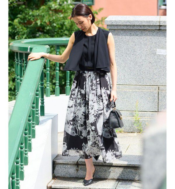 自由区「【洗える】バックサテンジョーゼット  ブラウス」|シャツ・ブラウス|