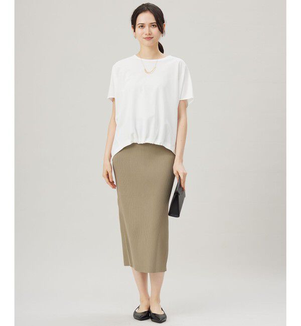 自由区「【接触冷感・UVカット・吸水速乾・抗菌防臭・洗える】ハイカウントフォルム Tシャツ」|Tシャツ・カットソー|