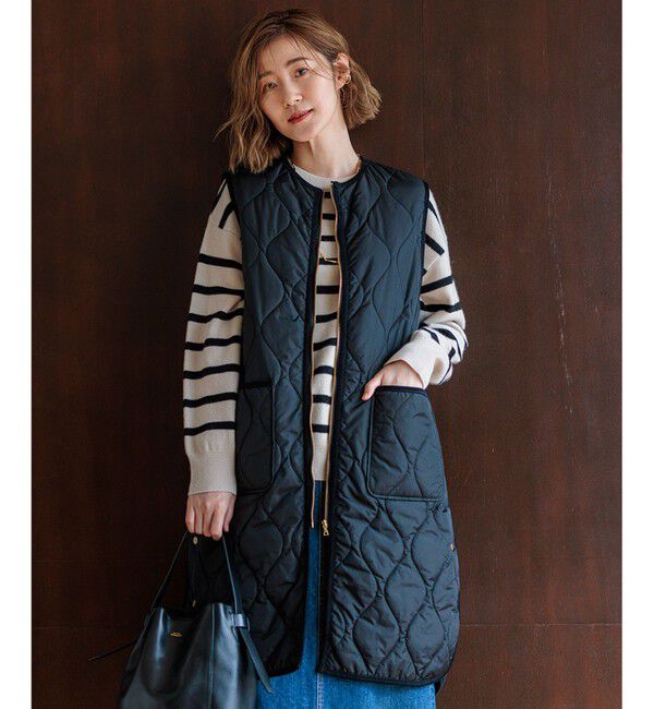 23区「【撥水加工】中綿 パディング ジレ」|その他|ブラック系