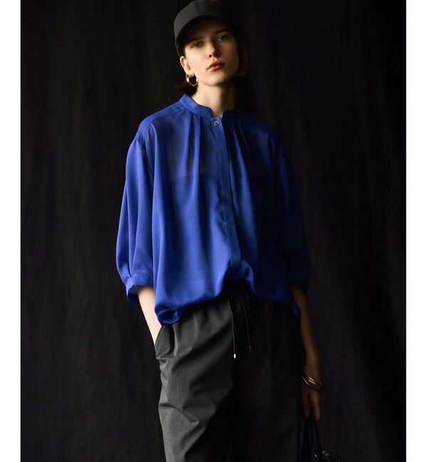 23区「【洗える】シアービエラ タックデザイン ブラウス」|シャツ・ブラウス|