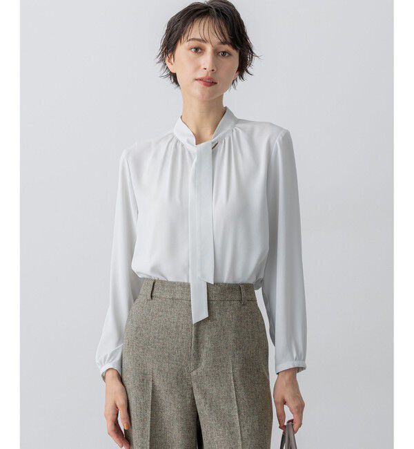 23区「【洗える】バックサテンアムンゼン ボウタイ ブラウス」|シャツ・ブラウス|ﾗｲﾄｸﾞﾚ