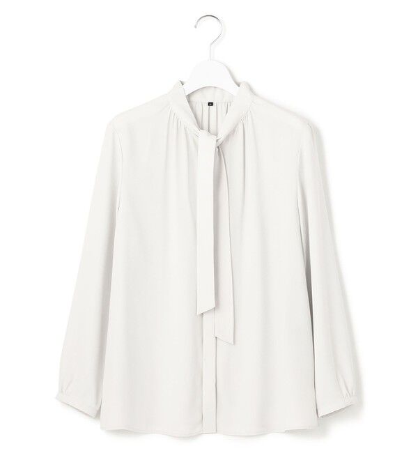 23区「【洗える】バックサテンアムンゼン ボウタイ ブラウス」|シャツ・ブラウス|