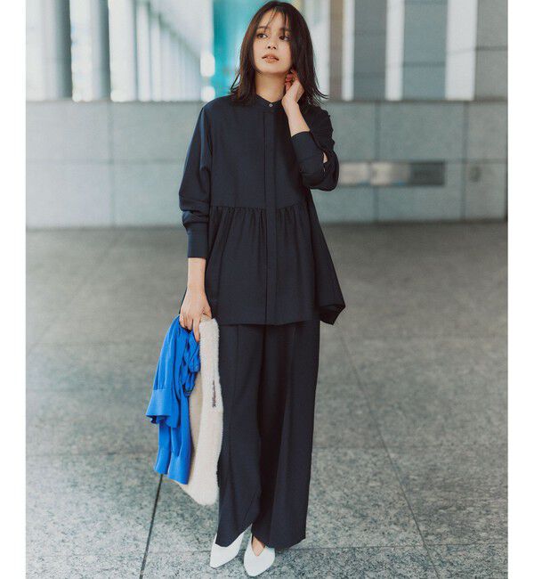 23区「【洗える】TWビエラ イレギュラーヘム ブラウス」|シャツ・ブラウス|