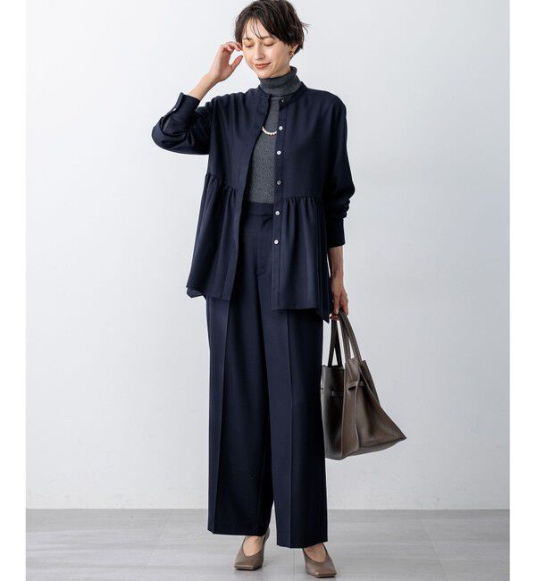 23区「【洗える】TWビエラ イレギュラーヘム ブラウス」|シャツ・ブラウス|