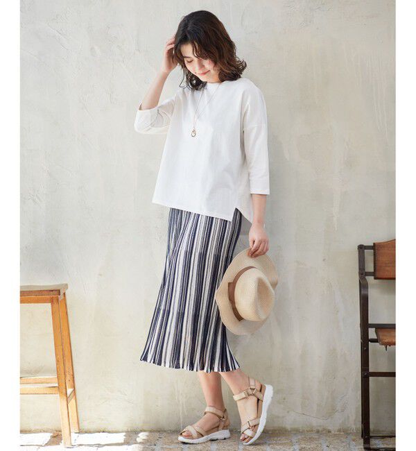 any SiS「【セットアップ可】シアーマルチカラーニット スカート」|スカート|