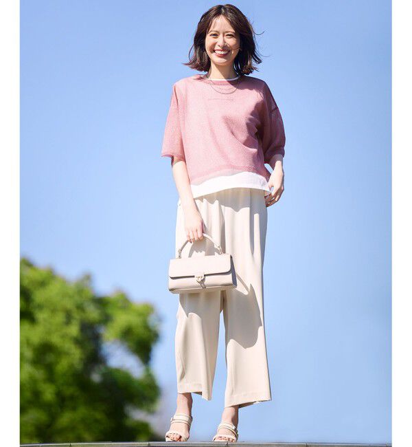 ANY SIS「【洗える】ノースリーブロゴ Tシャツ」|Tシャツ・カットソー|