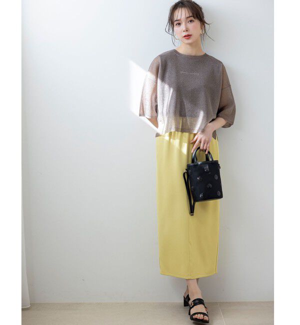 ANY SIS「【洗える】ノースリーブロゴ Tシャツ」|Tシャツ・カットソー|