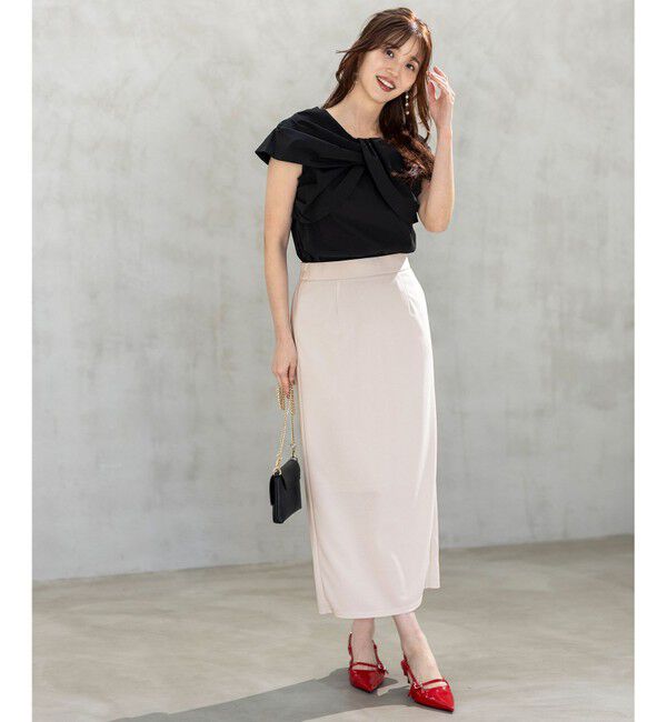 any SiS「【洗える】ツイストフロント ブラウス」|シャツ・ブラウス|