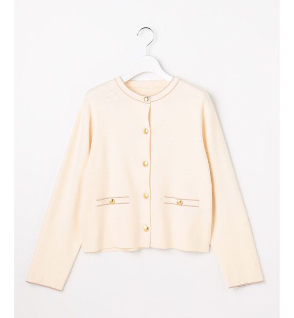ANY SIS「CICA加工 ニット ジャケット」|カーディガン|