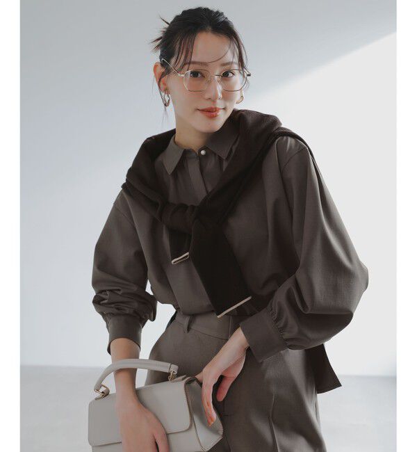 ANY SIS「CICA加工 ニット ジャケット」|カーディガン|