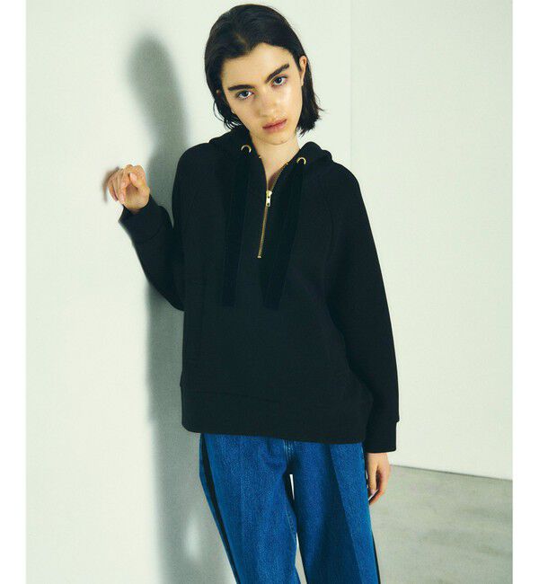 Diagram「ハーフジップフードトップ」|パーカー|ブラック