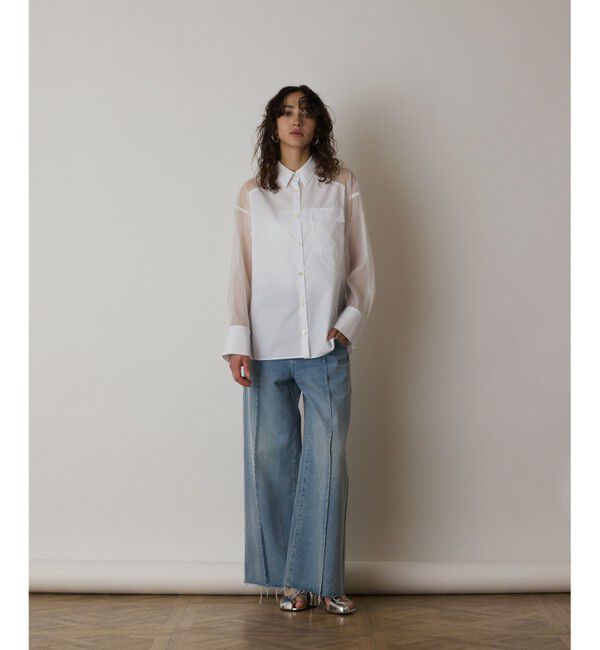  「コンビデニムワイドパンツ」|デニム|