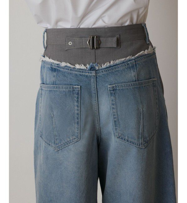  「コンビデニムワイドパンツ」|デニム|