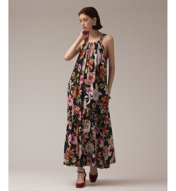 GRACE CONTINENTAL「フラワープリントキャミドレス」|ワンピース|