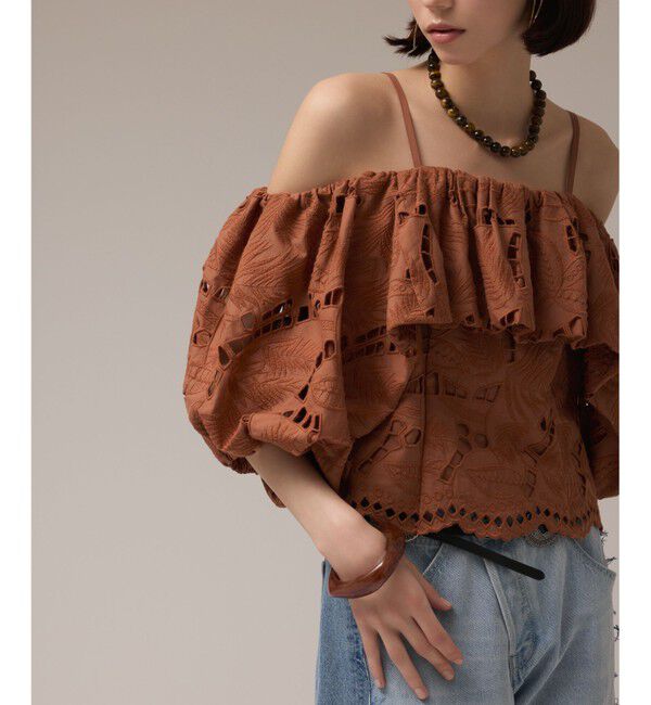 GRACE CONTINENTAL「カットワークオフショルトップ」|その他|