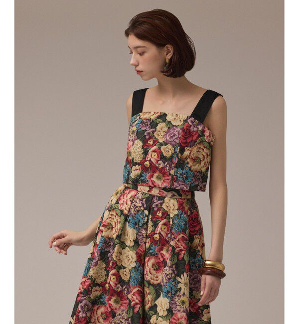 GRACE CONTINENTAL「アンティークフラワーベアトップ」|その他|レッド