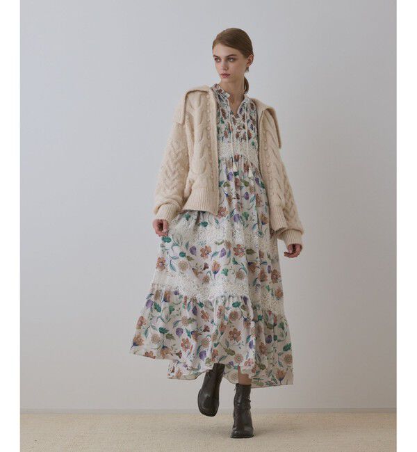 GRACE CONTINENTAL「ヘアリーニットコクーンジャケット」|その他|